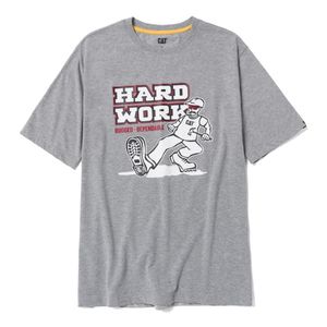 Remera Cat Hombre Graphic Tee Gris