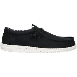 Alpargata Hey Dude Hombre Wally Stretch Canvas Negro