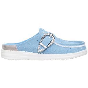 Alpargata Hey Dude Mujer Wendy Slip Buckle Denim Celeste