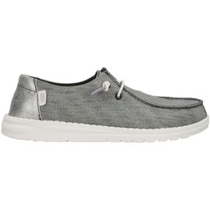 Alpargata Hey Dude Mujer Wendy Y Metallic Sparkle Gris