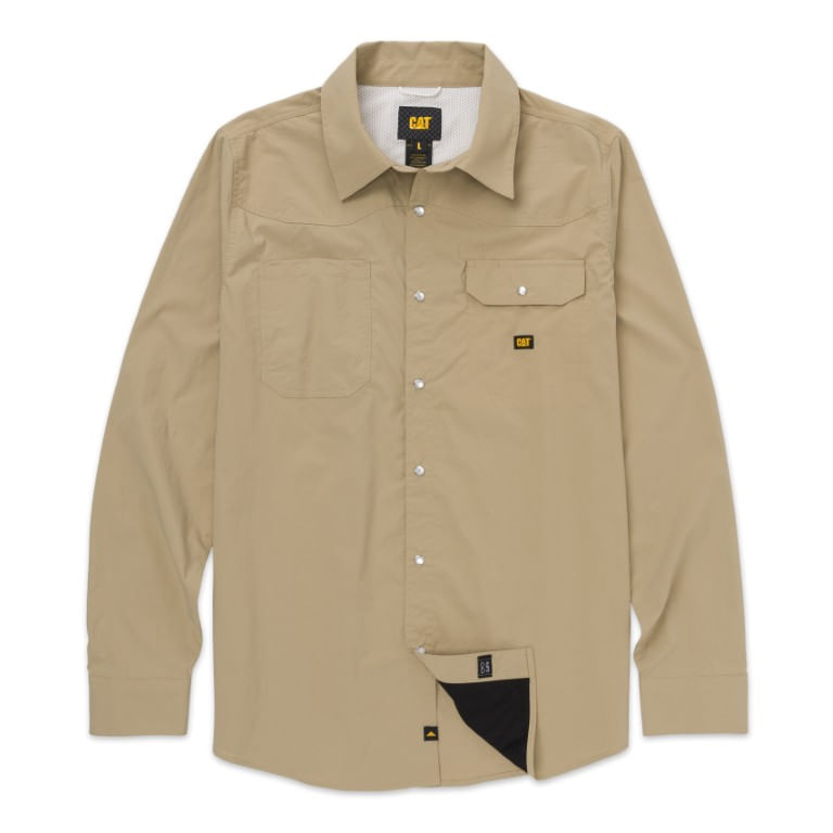 Camisa Cat Hombre Lightweight L/S Western Shirt Marron - Cat Lifestyle ...