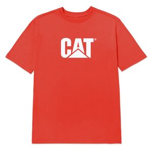 Remera Cat Hombre Cat Logo Tee Rojo