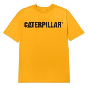 Remera Cat Hombre Caterpillar Logo Tee Amarillo