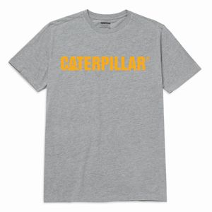 Remera Cat Hombre Caterpillar Logo Tee Gris