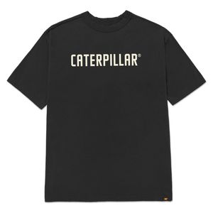Remera Cat Hombre Caterpillar Puff Print Tee Negro