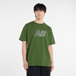 Remera New Balance Hombre Athletics Runners Pin T-Shirt VERDE