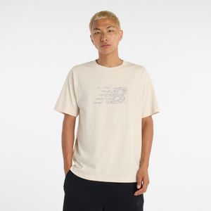 Remera New Balance Hombre Athletics Runners Pin T-Shirt Beige