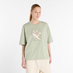 Remera New Balance Mujer Flower Shoe T-Shirt Verde