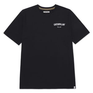 Remera Cat Hombre Centennial 100 Years Graphic Negro