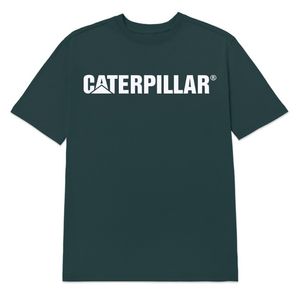 Remera Cat Hombre Caterpillar Logo Tee Verde