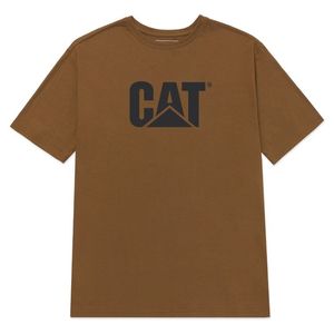 Remera Cat Hombre Cat Logo Tee Marron