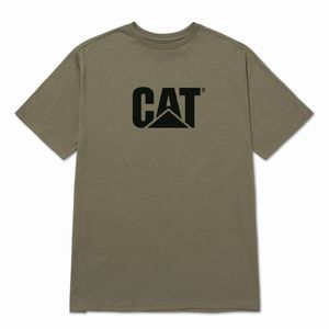 Remera Cat Hombre Cat Logo Tee Verde
