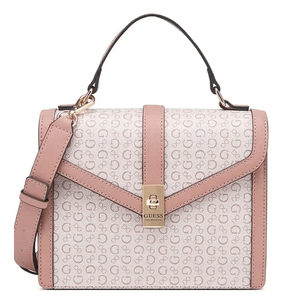 Bandolera Guess Mujer Elonzo Top Handle Crossbody Marron