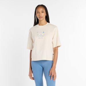 Remera New Balance Mujer Apres Run Bath T-Shirt Beige