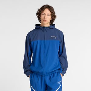Campera New Balance Hombre Woven Graphic Jacket Azul