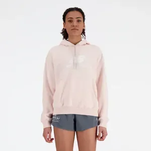 Suéter New Balance Mujer Nb French Terry Stacked Logo Rosa