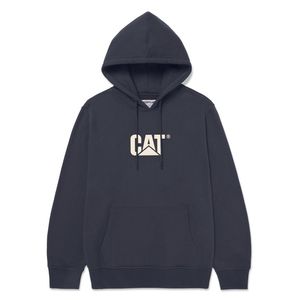 Sudadera Cat Hombre Fleece Cat Logo Pullover Hoodi Azul