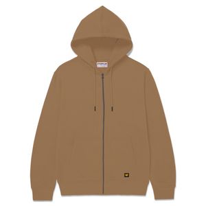 Sudadera Cat Hombre Fleece Cat Patch Full Zip Hood Marron