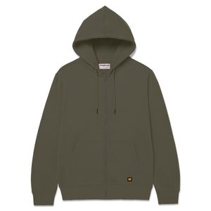 Sudadera Cat Hombre Fleece Cat Patch Full Zip Hood Verde