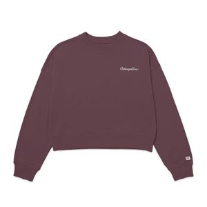 Sudadera Cat Mujer W Relaxed French Terry Crew Bordó