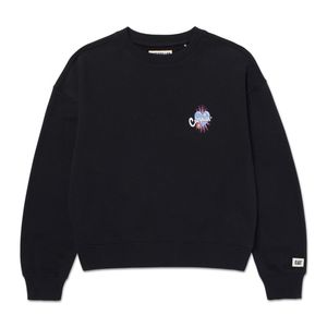 Sudadera Cat Mujer W Graphic French Terry Crewnec Negro