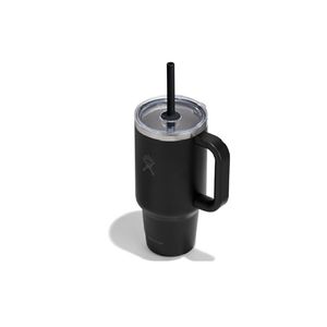 Vaso Hydro Flask Unisex 32 OZ TRAVEL TUMBLER CLEAR LID BLACK Negro