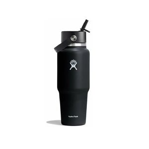 Termo Hydro Flask Unisex 32 OZ WIDE FLEX STRAW TRAVEL BOTTLE BLACK Negro