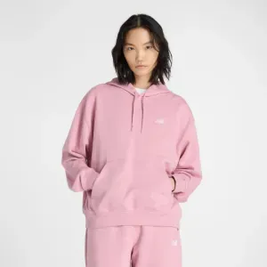 Suéter New Balance Mujer Essentials French Terry Hoodie Rosa