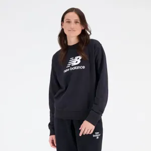Suéter New Balance Mujer Essentials Stacked Logo French Negro