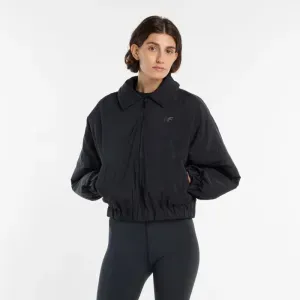 Campera New Balance Mujer Woven Bomber Jacket Negro