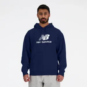 Suéter New Balance Hombre Nb Stacked Logo French Terry Azul Marino