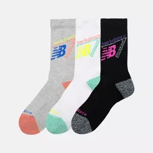Media New Balance Unisex Active Graphic Crew Socks 3P Beige