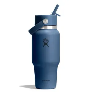 Botella Hydro Flask Unisex 24 OZ WIDE FLEX STRAW TRAVEL BOTTLE HARBOR BLUE Azul Marino