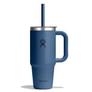 Vaso Hydro Flask Unisex 24 OZ TRAVEL TUMBLER CLEAR LID HARBOR BLUE Azul Marino