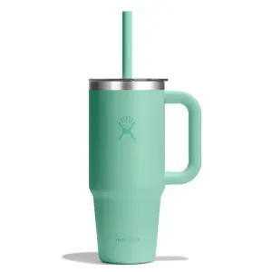 Vaso Hydro Flask Unisex 24 OZ TRAVEL TUMBLER CLEAR LID MERMAID GREEN Verde