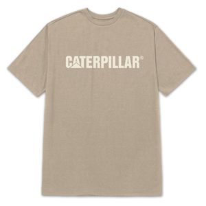 Remera Cat Hombre Caterpillar Logo Tee Beige