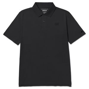 Polo Cat Hombre Cat Logo Pique Polo Negro