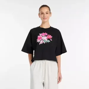 Remera New Balance Mujer S/S COTTON TSHIRT Negro