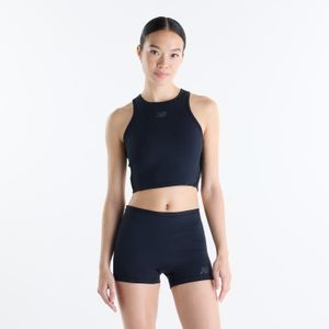 Camisilla New Balance Mujer FAST DAYS FITTED CROP TANK Negro